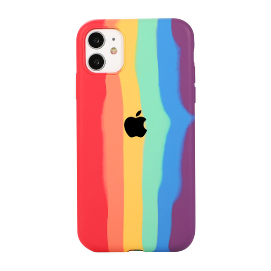 Rainbow Soft Silicon Case For iPhone 11 All Series