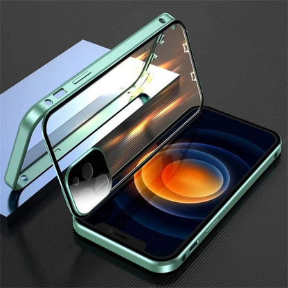 Exclusive Privacy iPhone Magnetic Glass Phone Case With 360° Protection  (Buy 1 Get 1)