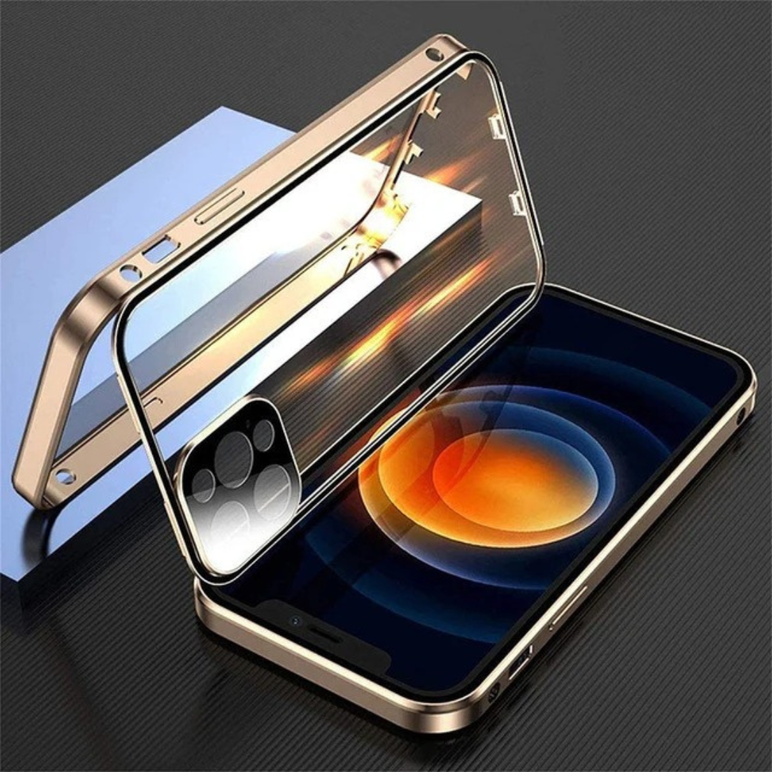 Exclusive Privacy iPhone Magnetic Glass Phone Case With 360° Protection  (Buy 1 Get 1)