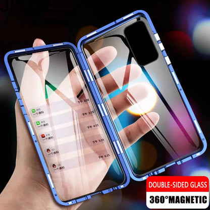 Samsung A72 Magnetic Case with Dual Glass on Front & Back