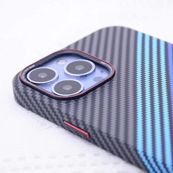 Carbon Hazzel Fiber Stripes Case