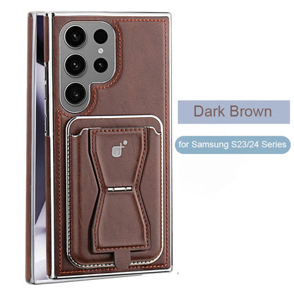 Exclusive  Leather Anti-fall Samsung Case with Card Holder