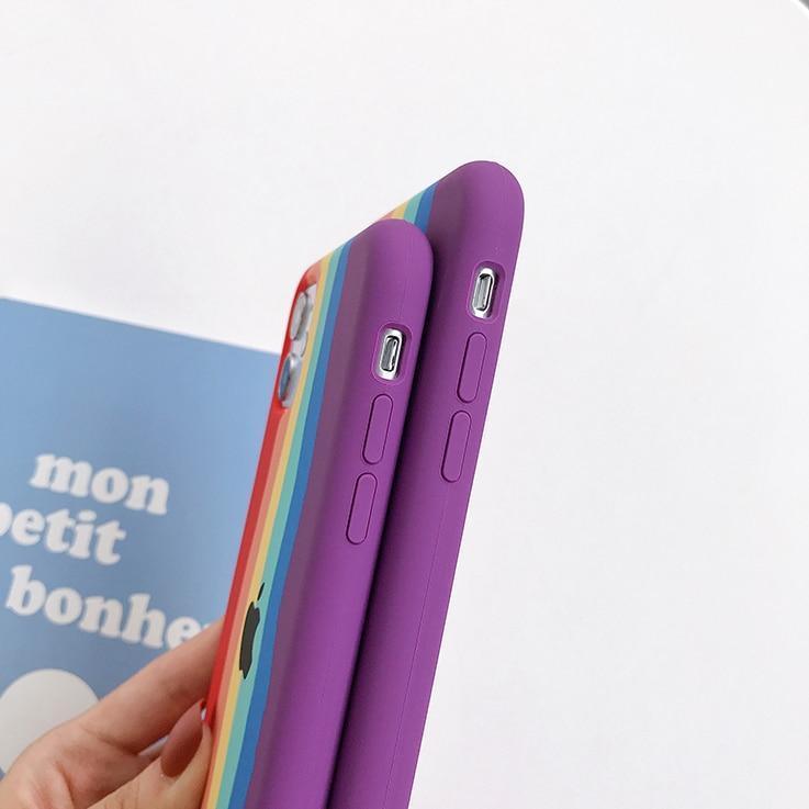 Rainbow Soft Silicon Case For iPhone 11 All Series