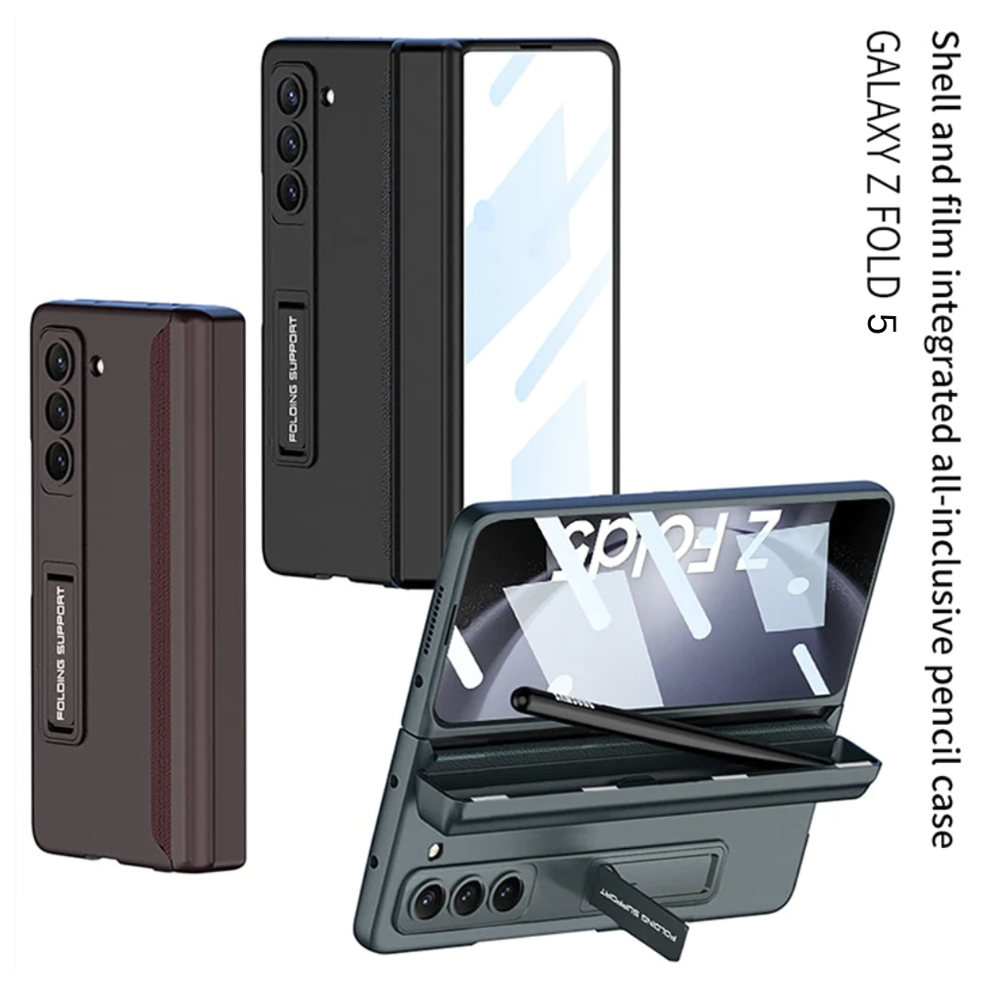 Magnetic Frame Kick Stand All-Included Case With S-Pen Slot For Z Fold 5