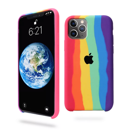 Rainbow Soft Silicon Case For iPhone 11 All Series