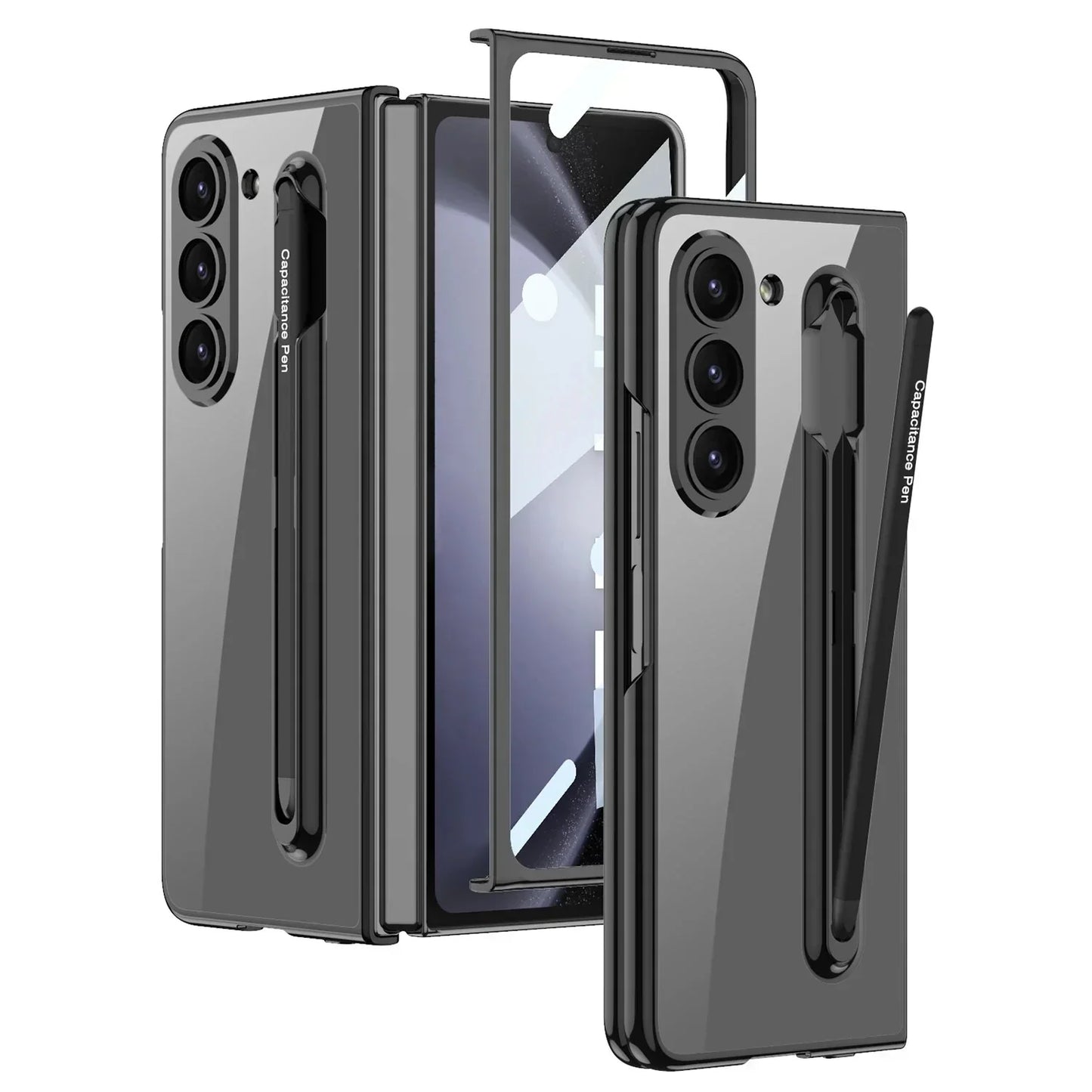 TRANSPARENT CASE WITH MAGNETIC HINGE & CAPACITANCE PEN FOR GALAXY Z FOLD 5