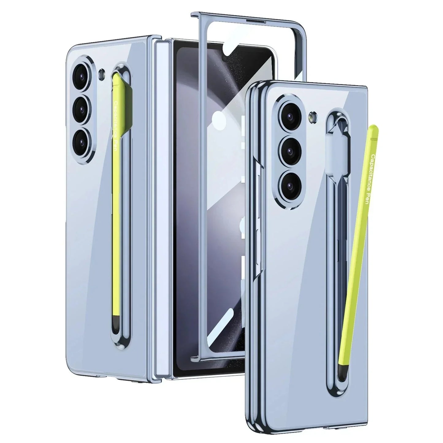 TRANSPARENT CASE WITH MAGNETIC HINGE & CAPACITANCE PEN FOR GALAXY Z FOLD 5