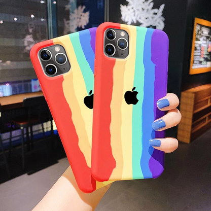 Rainbow Soft Silicon Case For iPhone 11 All Series