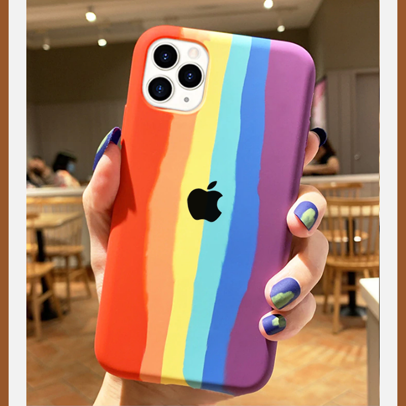 Rainbow Soft Silicon Case For iPhone 11 All Series