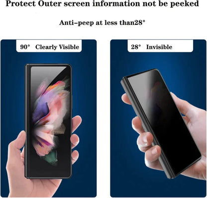 SCREEN PRIVACY PROTECTOR  FRONT & BACK FOR GALAXY Z FOLD 3 & Z FOLD 4