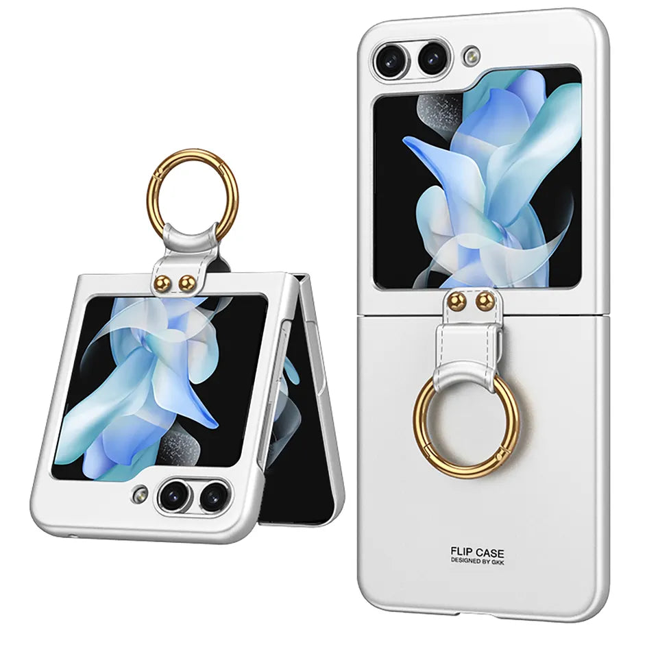 Shock-resistant Hard with Metal Ring Case For Samsung Galaxy Z Flip 6