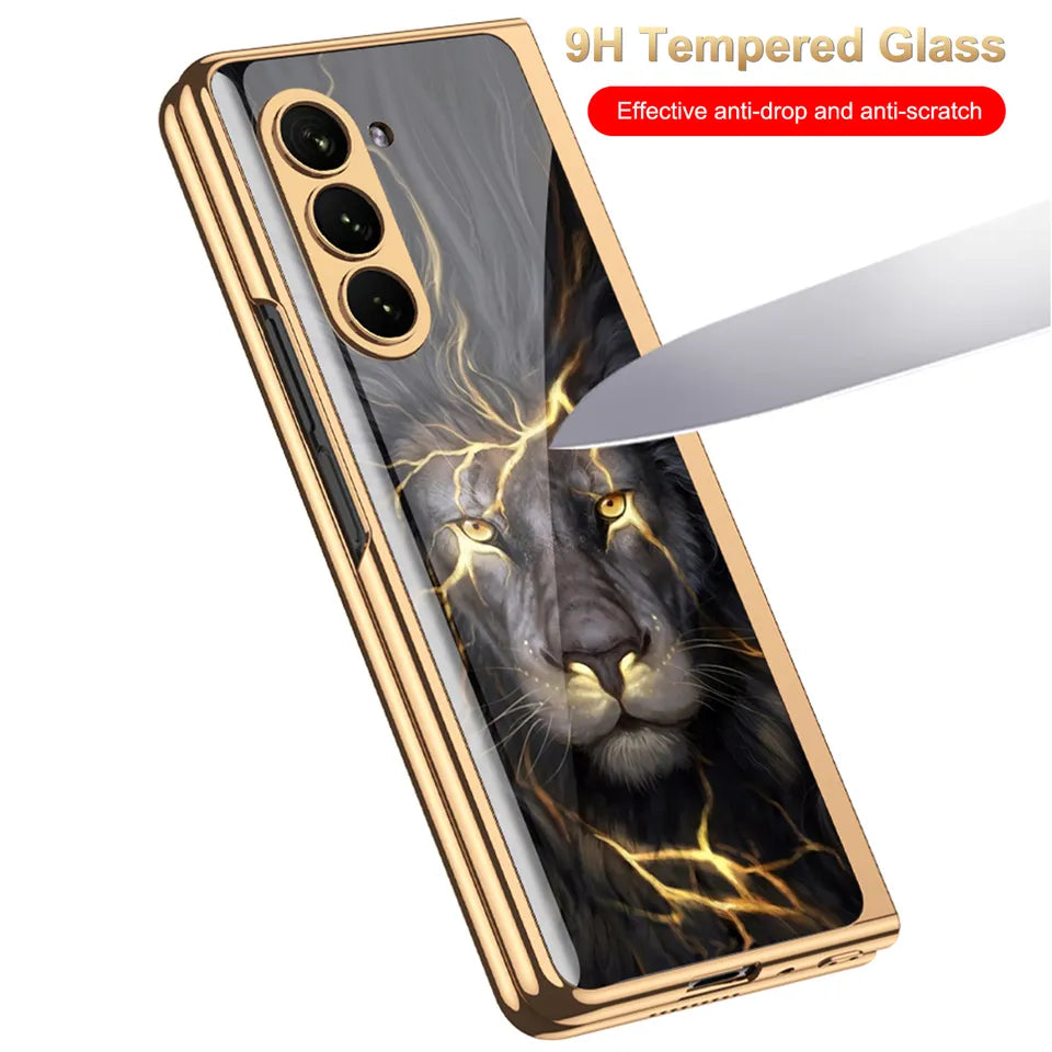 Majestic Lion Designer Glass Cover Case - Samsung