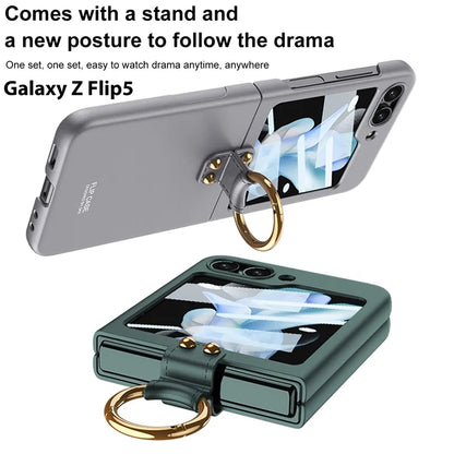 Shock-resistant Hard with Metal Ring Case For Samsung Galaxy Z Flip 6