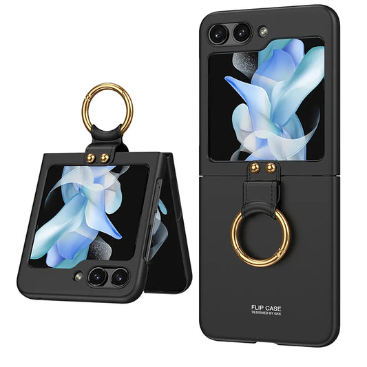 Shock-resistant Hard with Metal Ring Case For Samsung Galaxy Z Flip 6