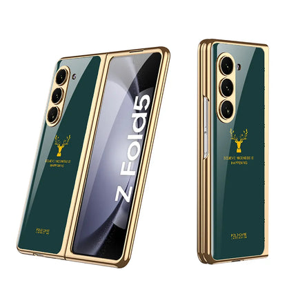 Samsung Galaxy Z Fold 6 Deer Pattern Glass Case