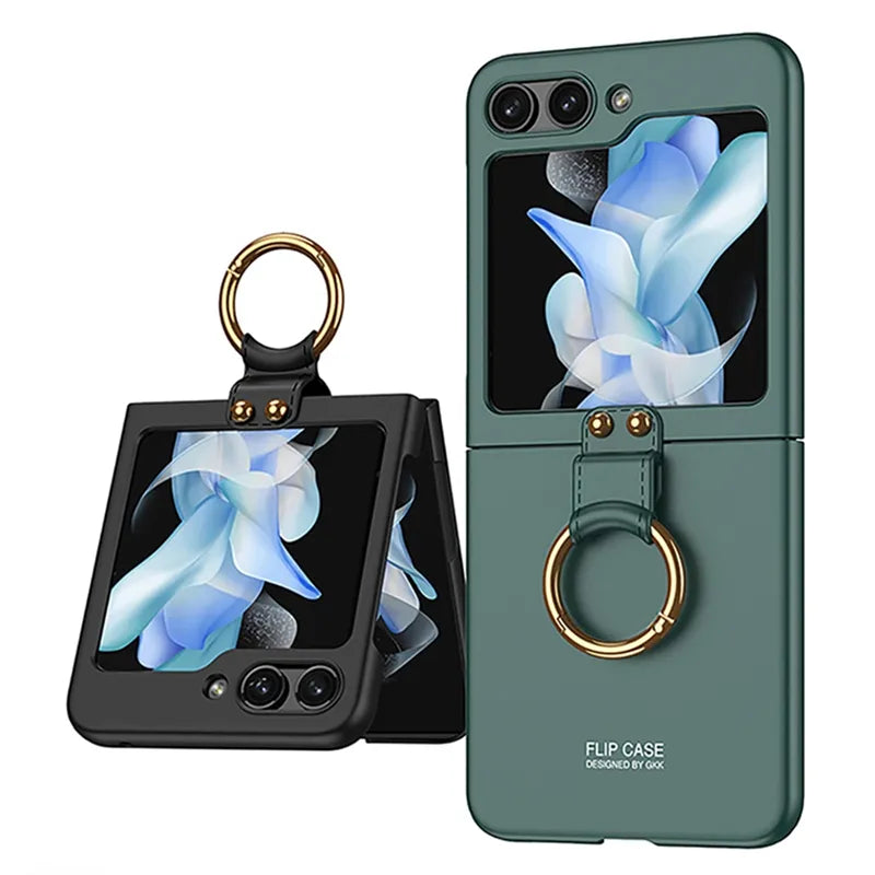 Shock-resistant Hard with Metal Ring Case For Samsung Galaxy Z Flip 6