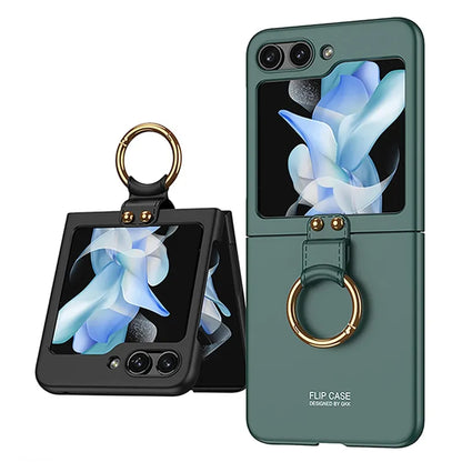 Shock-resistant Hard with Metal Ring Case For Samsung Galaxy Z Flip 6