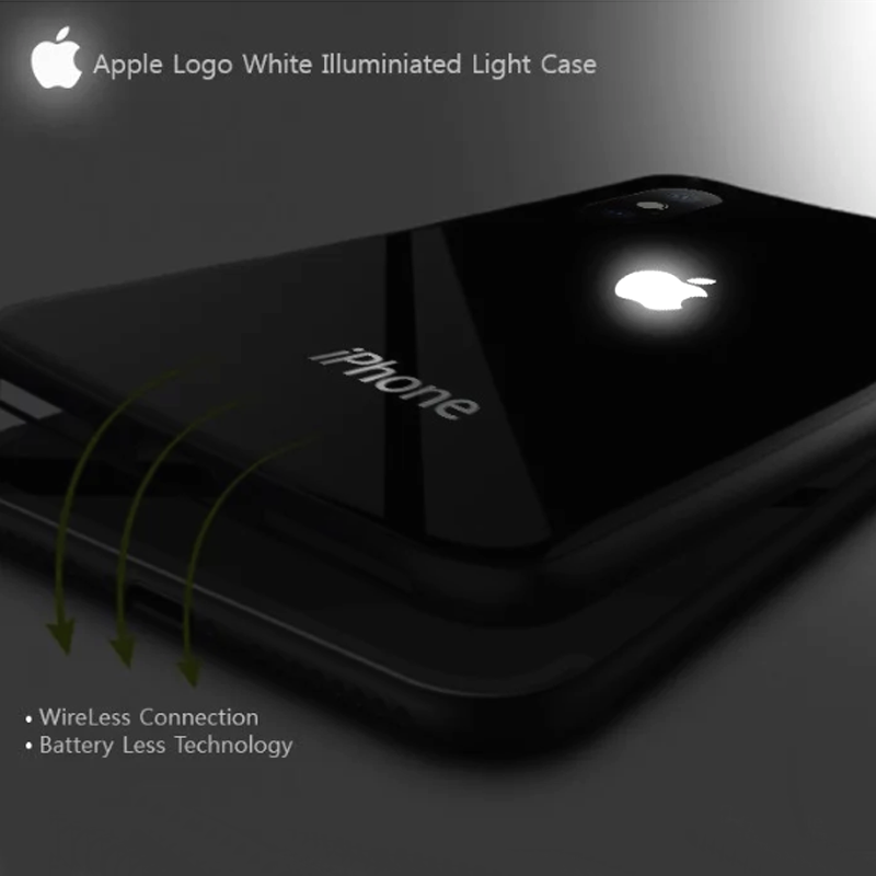 iPhone XR LED Logo Glass Back Case