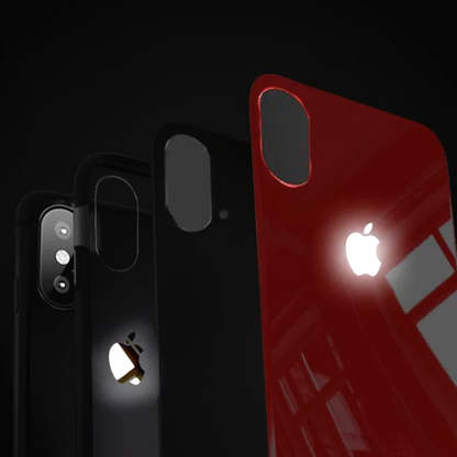 iPhone XR LED Logo Glass Back Case