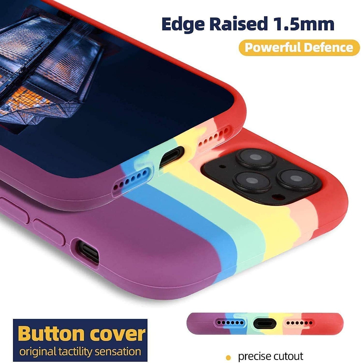 Rainbow Soft Silicon Case For iPhone 11 Pro