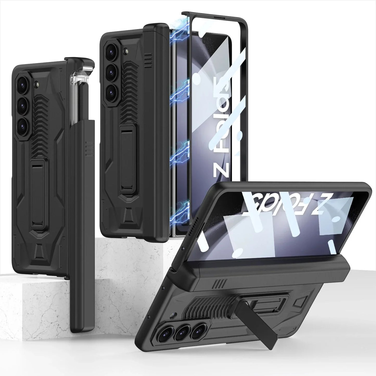 Shockproof Case With Bracket & Pen Holder For Samsung Galaxy Z Fold 5