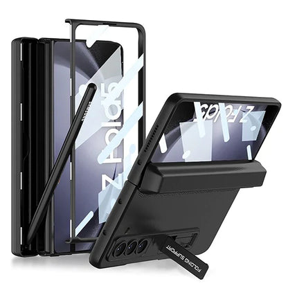 Magnetic Frame Kick Stand All-Included Case With S-Pen Slot For Z Fold 5