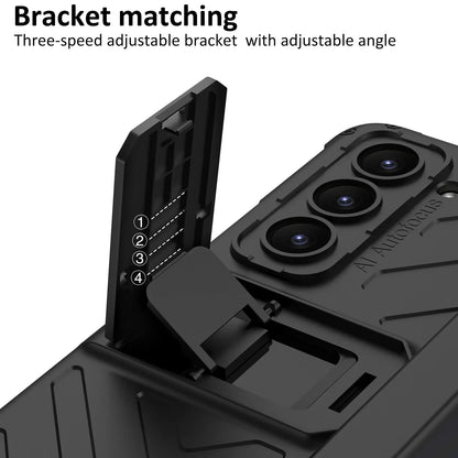 Magnetic Hinge Case With Slide Pen Holder & Kickstand For Galaxy Z Fold 5