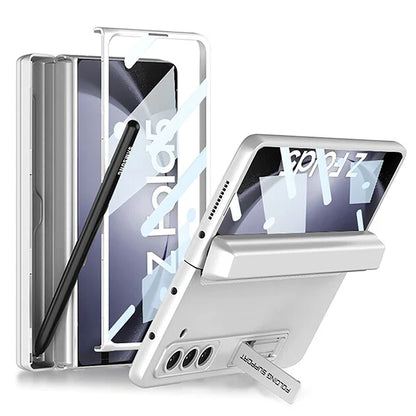 Magnetic Frame Kick Stand All-Included Case With S-Pen Slot For Z Fold 5