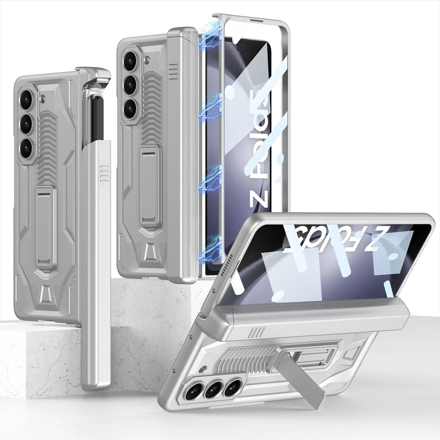 Shockproof Case With Bracket & Pen Holder For Samsung Galaxy Z Fold 5