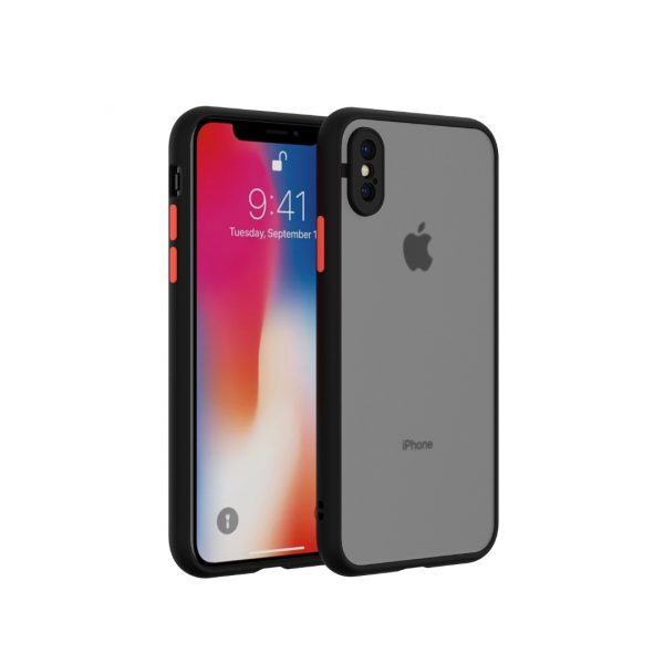 Smoke Silicon Matte Camera Close Case For iPhone X/ XS