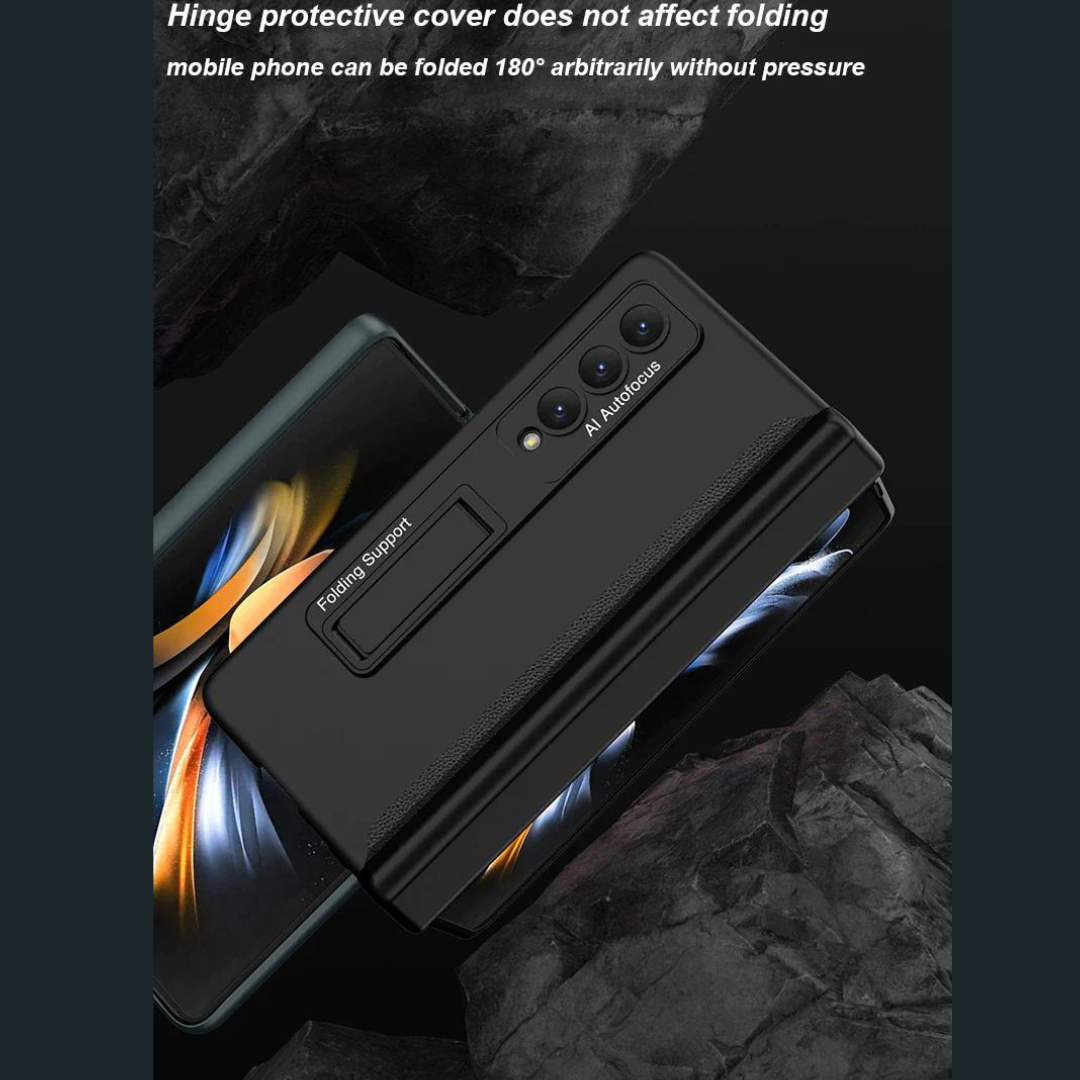 FASHION MAGNETIC FRAME CASE WITH FRONT GLASS FOR SAMSUNG GALAXY Z FOLD SERIES