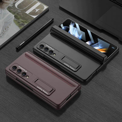 FASHION MAGNETIC FRAME CASE WITH FRONT GLASS FOR SAMSUNG GALAXY Z FOLD SERIES