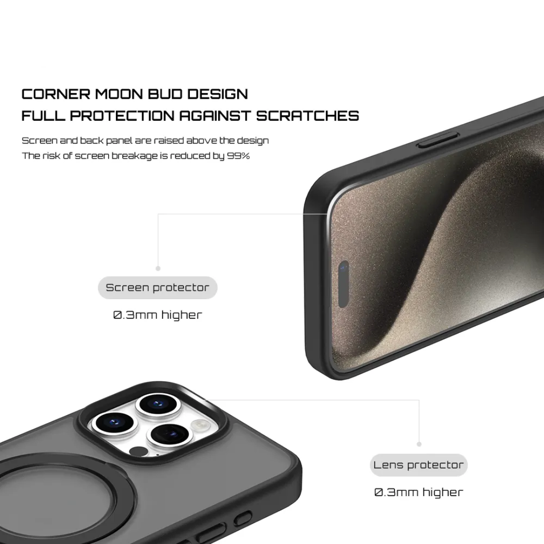 Metal Bracket Magnetic Kickstand Case- iPhone 16 Series