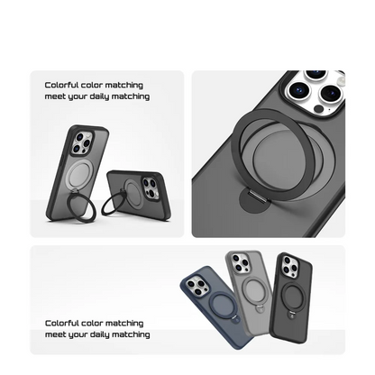 Metal Bracket Magnetic Kickstand Case- iPhone 16 Series