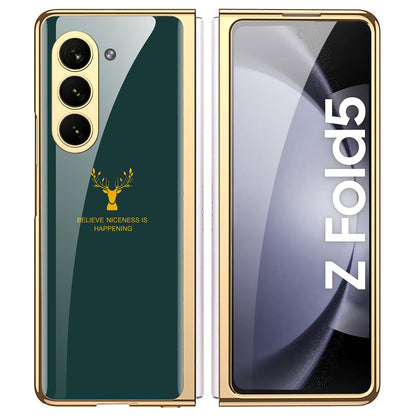 Samsung Galaxy Z Fold 5 Deer Pattern Glass Case