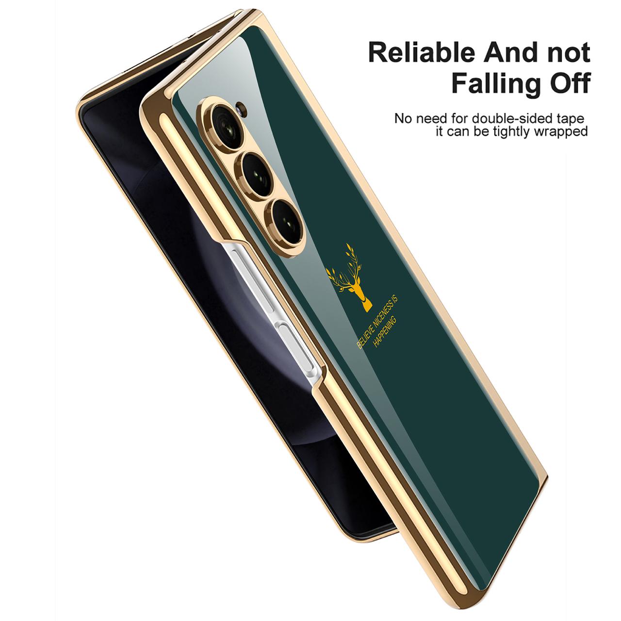 Samsung Galaxy Z Fold 6 Deer Pattern Glass Case