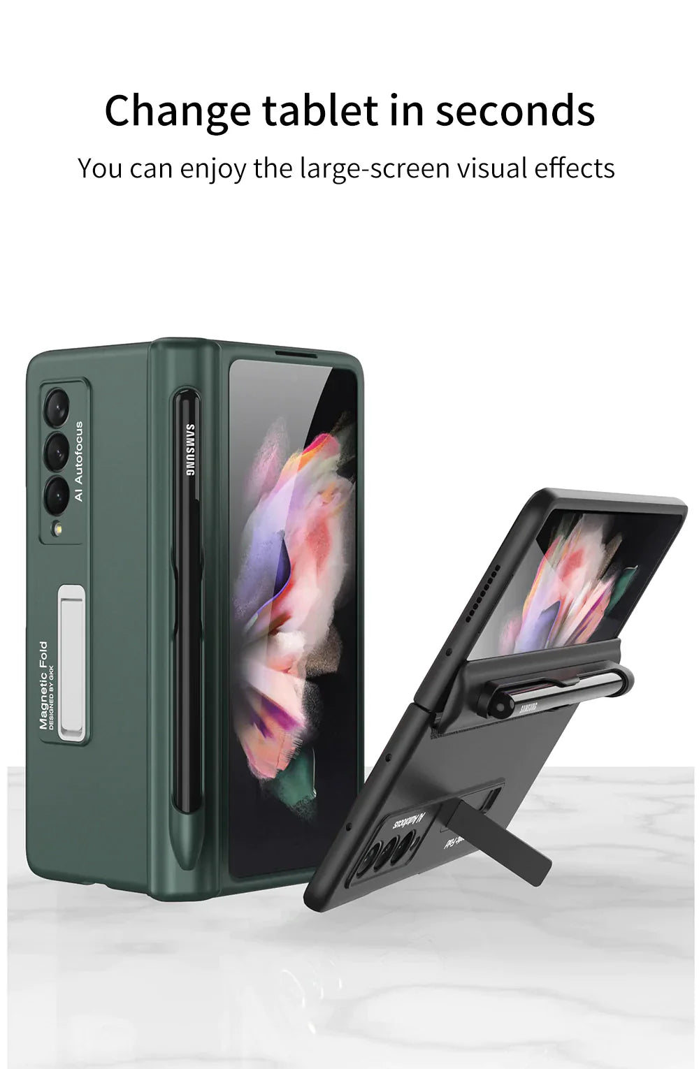 MAGNETIC FRAME KICK STAND ALL-INCLUDED CASE WITH S PEN SLOT Z FOLD 4