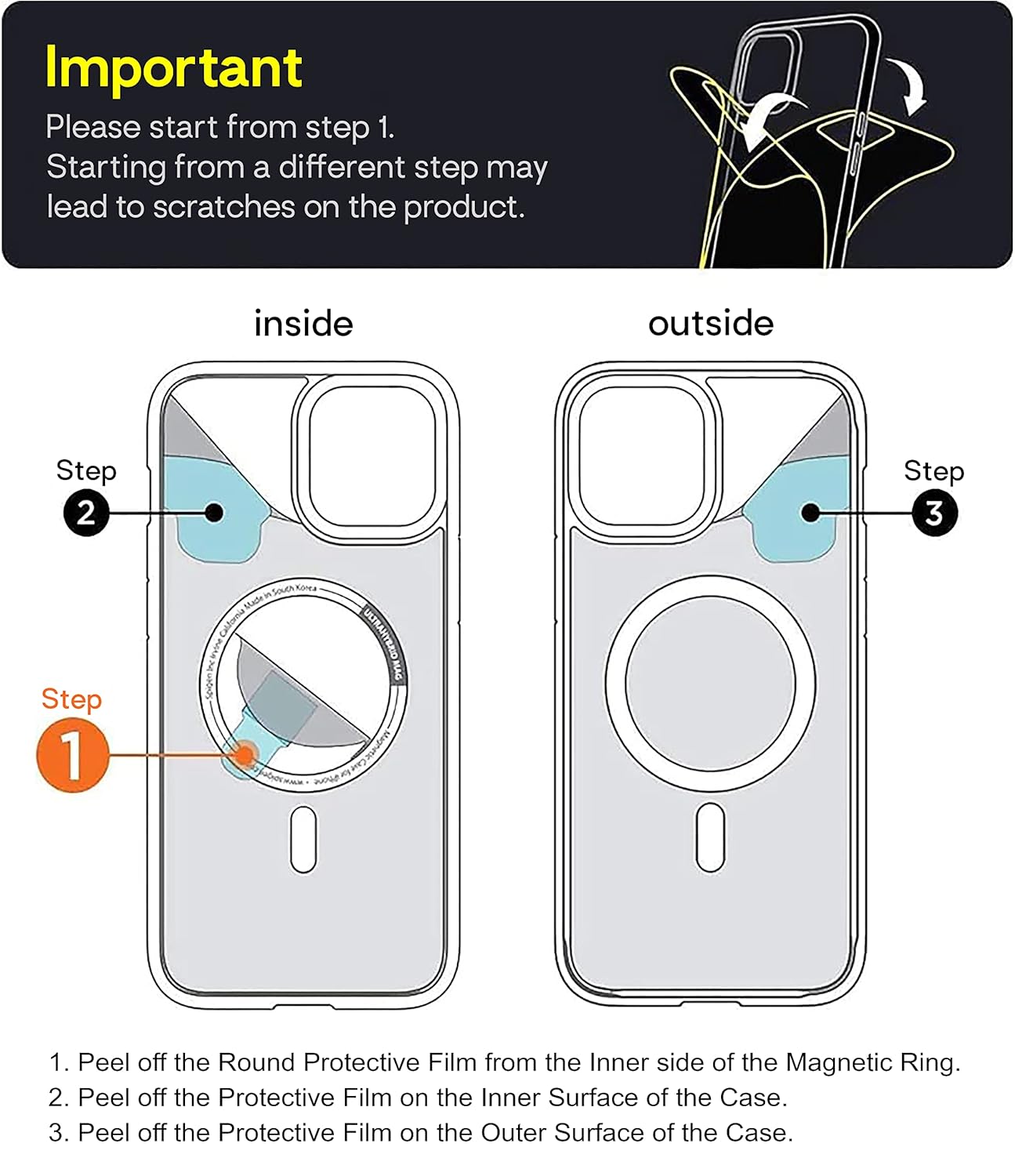 Anti-Knock TPU Transparent MagSafe Case - Samsung