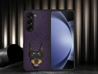 Racquet Club’s Curtis(Dog) Series Embroided Phone Case For Galaxy FOLD 5