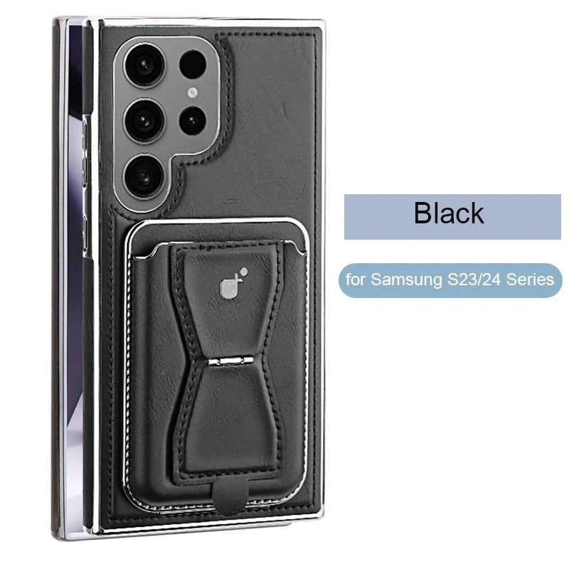 Exclusive  Leather Anti-fall Samsung Case with Card Holder