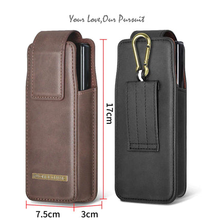 Luxury LEATHER POUCH BELT CLIP HOLSTER CASE FOR GALAXY Z FOLD SERIES PHONES