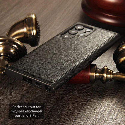 PREMIUM PU LEATHER BACK COVER CASE FOR SAMSUNG Galaxy S23 Ultra