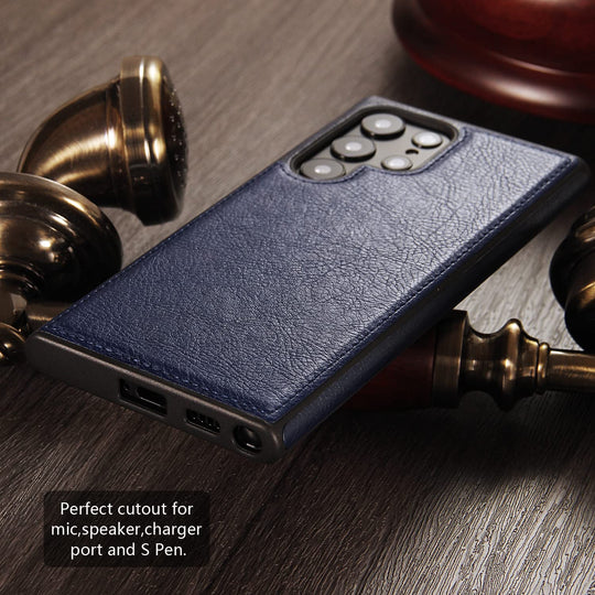 PREMIUM PU LEATHER BACK COVER CASE FOR SAMSUNG Galaxy S23 Ultra