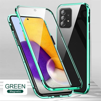 Samsung A72 Magnetic Case with Dual Glass on Front & Back