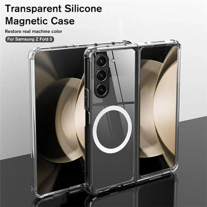 Samsung Galaxy Z Fold 5 Slim Magnetic MagSafe Transparent Case