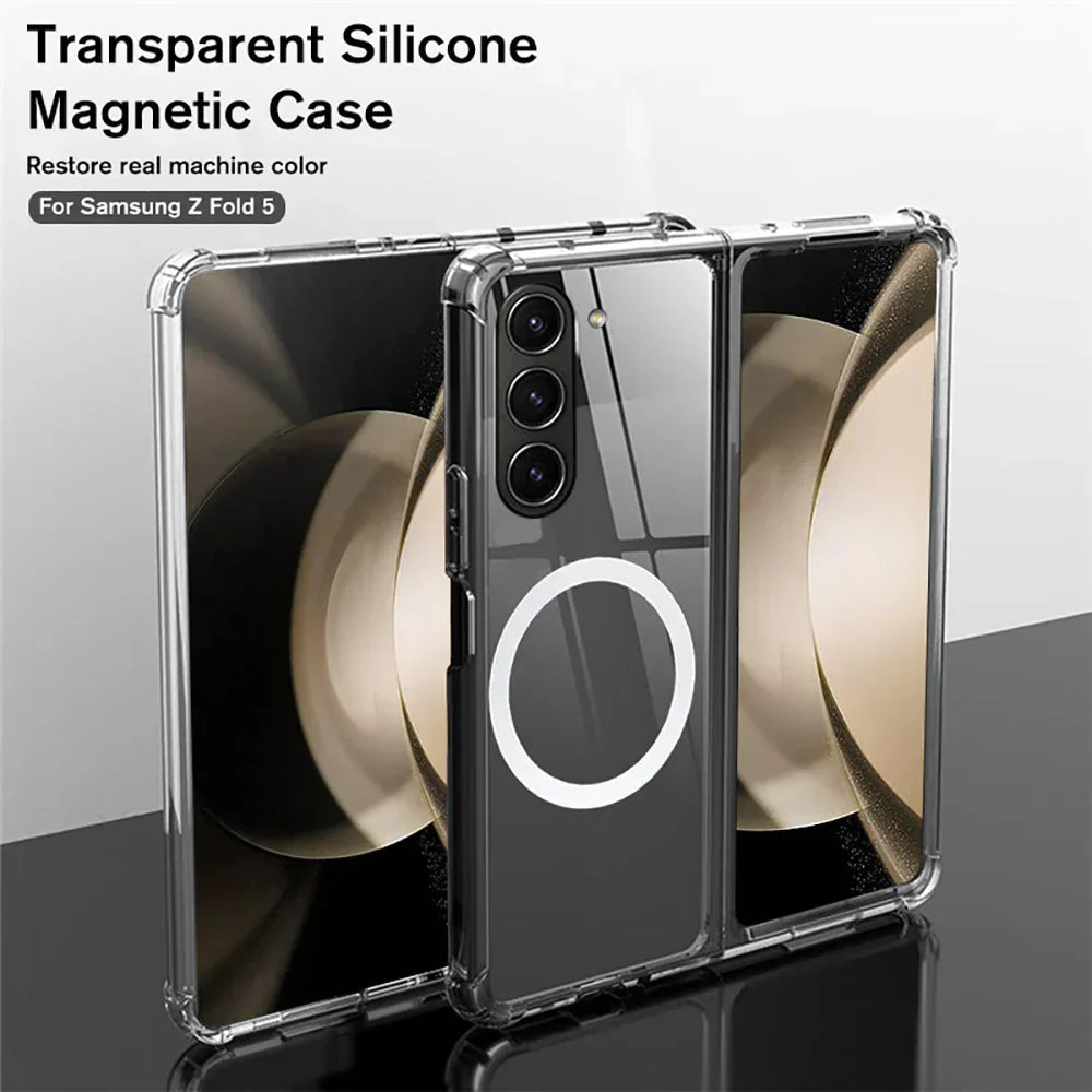 Samsung Galaxy Z Fold Series Slim Magnetic MagSafe Transparent Case