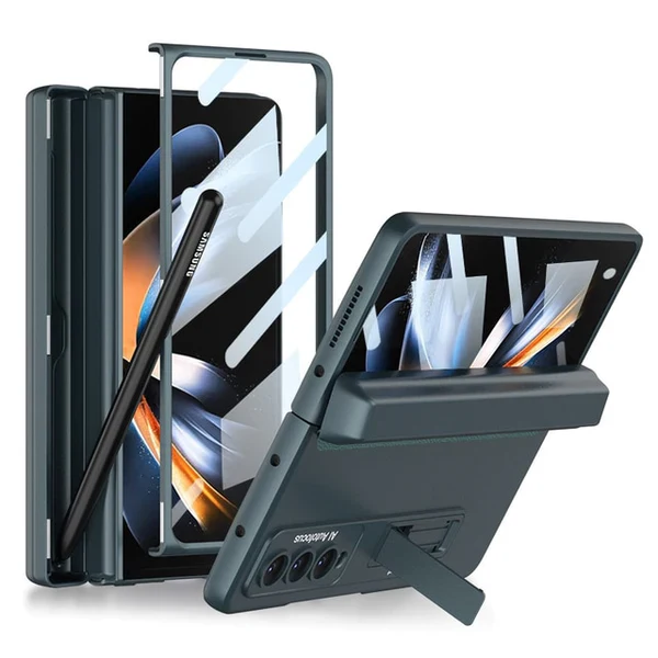 FASHION MAGNETIC FRAME CASE WITH FRONT GLASS FOR SAMSUNG GALAXY Z FOLD SERIES