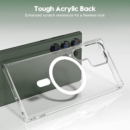 Galaxy S22 Ultra Magsafe Transparent Hard PC Back Case Cover