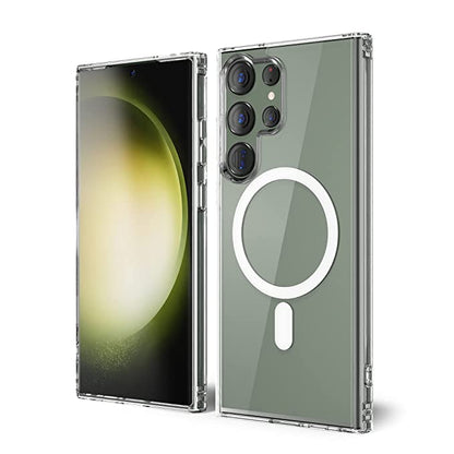 Galaxy S22 Ultra Magsafe Transparent Hard PC Back Case Cover