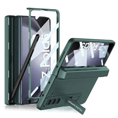 Magnetic Frame Kick Stand All-Included Case With S-Pen Slot For Z Fold 5